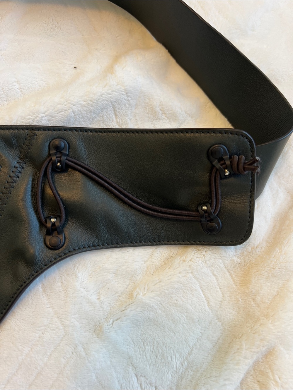 Z Zegna Black luxury leather Men's adjustable Belt Bag with Multi-Zip Front - Picture 4 of 16
